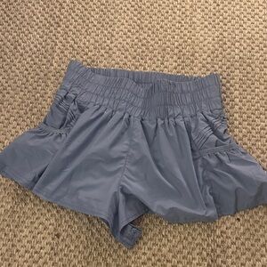 Get Your Flirt On Shorts Light Blue